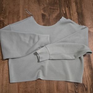 lululemon Twist Back Light Green Cropped Sweatshirt